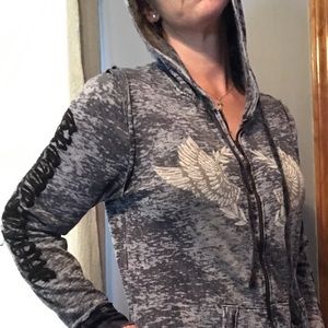 Very cool angel wing burnout hoodie